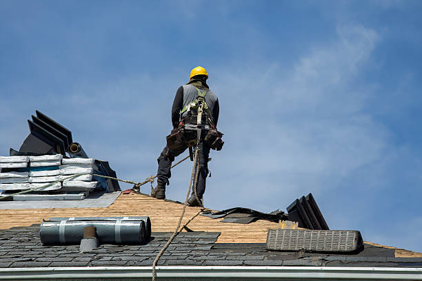 Professional Gutter Installation technician working in South Tamworth, NH